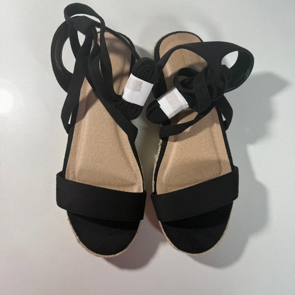 PrettyLittleThing Espadrille Sandals Womens‎  Lace Up Platform. Eu size 37
